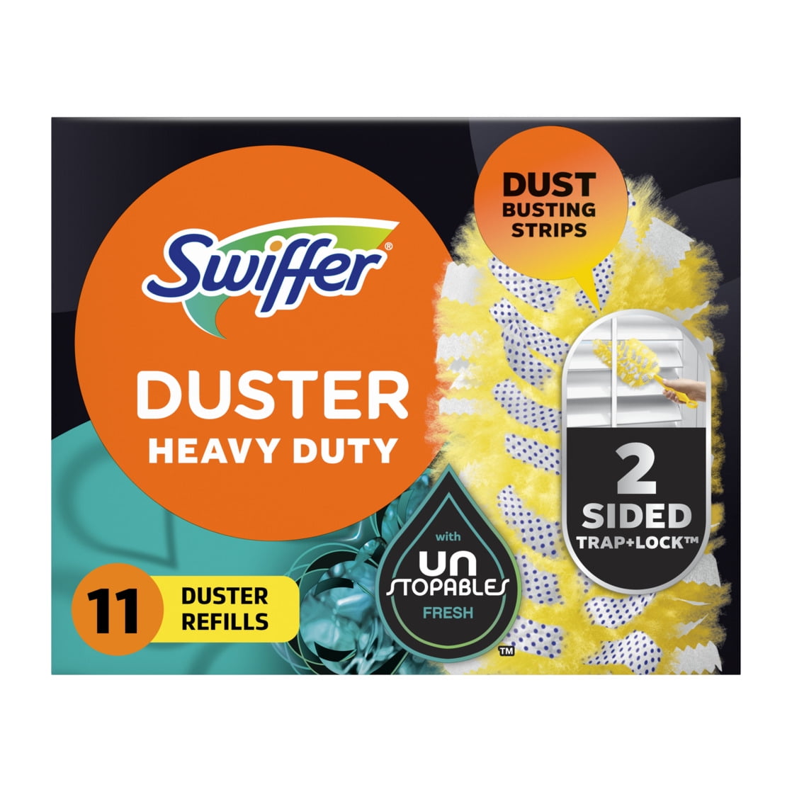 Swiffer Duster Multi-Surface Heavy Duty Refills, Unstopables Fresh Scent, 11 Count