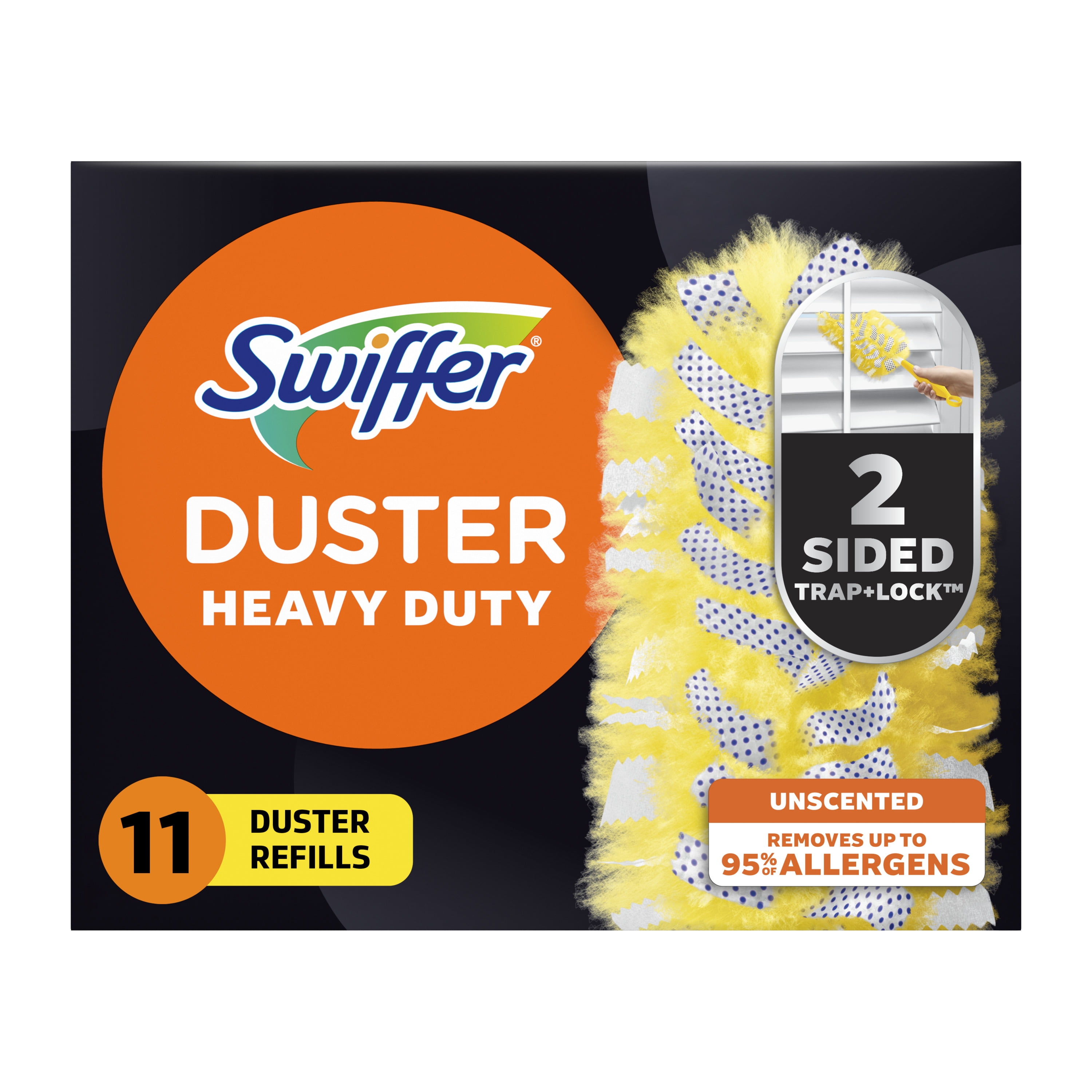 Swiffer Dusters Heavy Duty Multi-Surface Duster Refills for Cleaning, Unscented, 11 Count