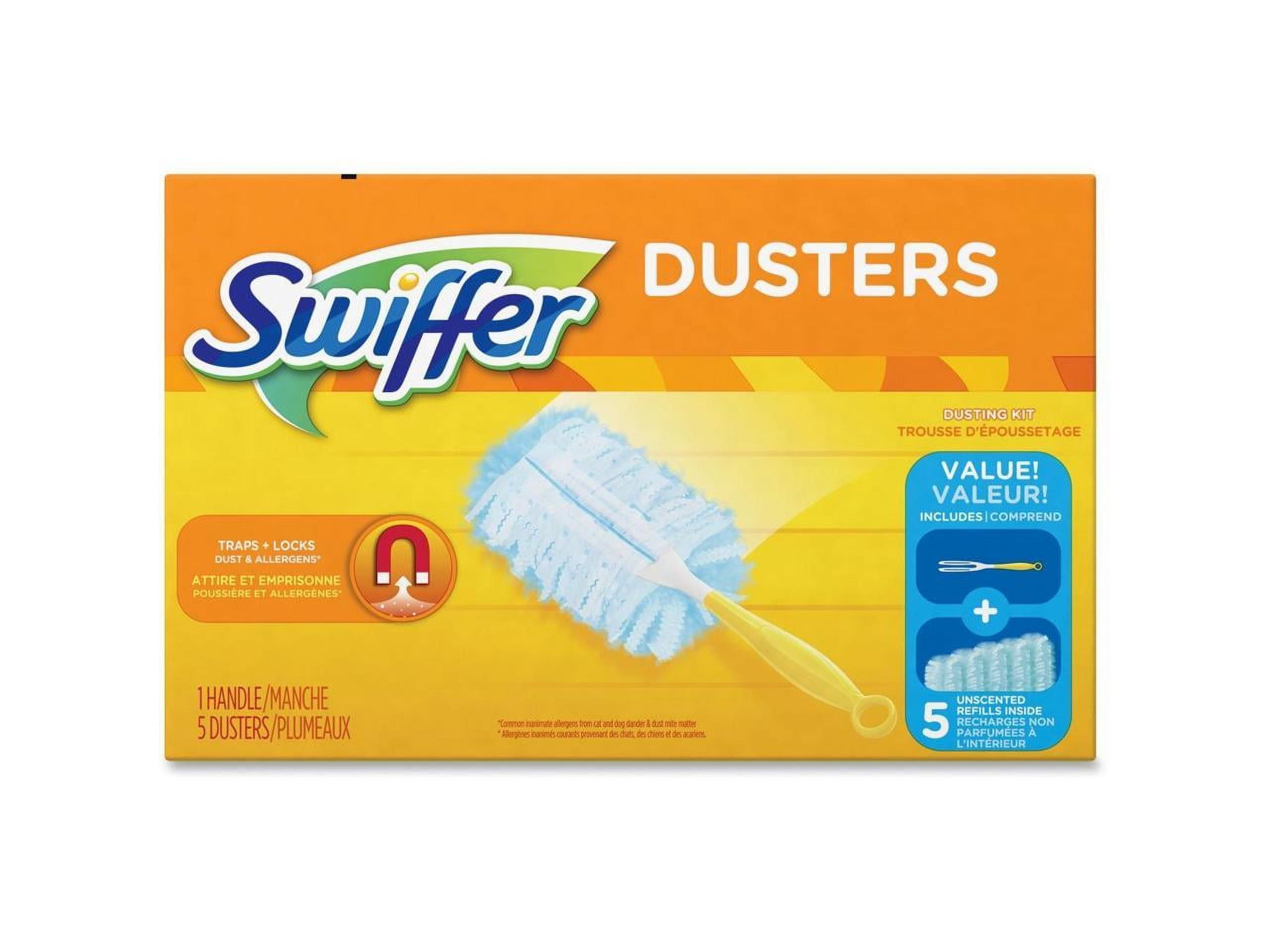  Swiffer Duster Kit with Handle + 5 Feather Dusters : Health &  Household