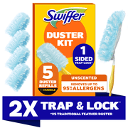 Swiffer Duster Cleaning Kit, Feather Duster Alternative, Unscented, 1 Handle + 5 Duster Refills