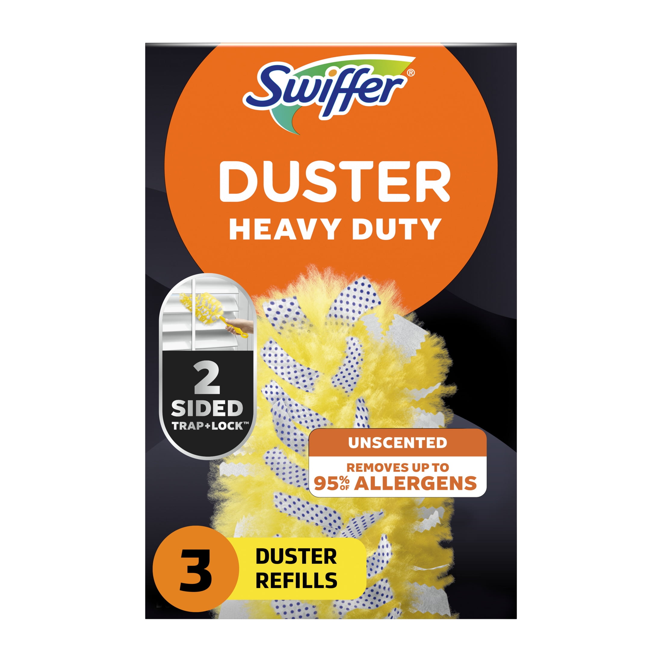 Swiffer Duster Multi-Surface Heavy Duty Refills, 3 Count. Yellow, Unscented