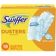 thumbnail image 1 of Swiffer&reg; Refill Dusters, Dust Lock Fiber, 2" x 6", Light Blue, 18/Box, 4 Boxes/Carton (PGC99036), 1 of 9