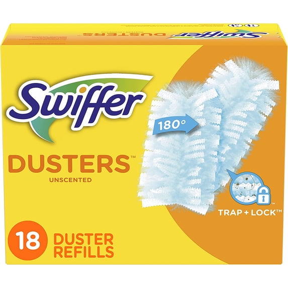 Swiffer® Refill Dusters, Dust Lock Fiber, 2" x 6", Light Blue, 18/Box, 4 Boxes/Carton (PGC99036)