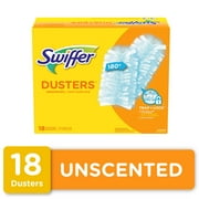 Swiffer Dusters Refill for Cleaning, Feather & Microfiber Duster Alternative, Unscented, 18 Count