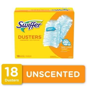 Swiffer Dusters Refill for Cleaning, Feather & Microfiber Duster Alternative, Unscented, 18 Count