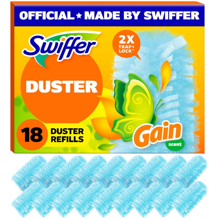 Dusters Refill, Dust Lock Fiber, Blue, Gain Original Scent, 18/Pack