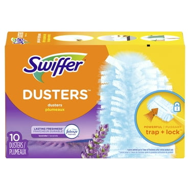 Swiffer Dusters Refill for Cleaning, Feather & Microfiber Duster Alternative, Lavender, 10 Count