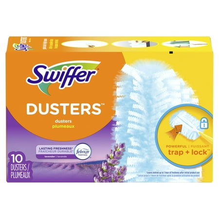 Swiffer Dusters Refill for Cleaning, Feather & Microfiber Duster Alternative, Lavender, 10 Count