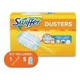 thumbnail image 1 of Swiffer Dusters Starter Kit, Dust Lock Fiber, 6" Handle, Blue/Yellow, Each, 1 of 3