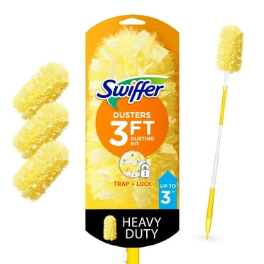 Swiffer Dusters with Extension Pole, Cleaning Kit includes 3ft Extendable Handle + 3 Duster Refills