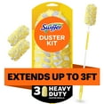 thumbnail image 1 of Swiffer Dusters with Extension Pole, Cleaning Kit includes 3ft Extendable Handle + 3 Duster Refills, 1 of 13