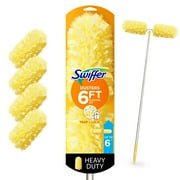Swiffer Dusters with Extension Pole, Cleaning Kit includes 6ft Extendable Handle + 4 Duster Refills