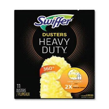 Swiffer Heavy Duty Dusters Refill, Dust Lock Fiber, 2" x 6", Yellow, 33/Carton (99035)