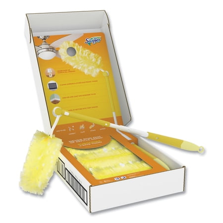 Swiffer Heavy Duty Dusters Starter Kit Handle Extends to 3 ft, 1 Handle with 12 Duster Refills