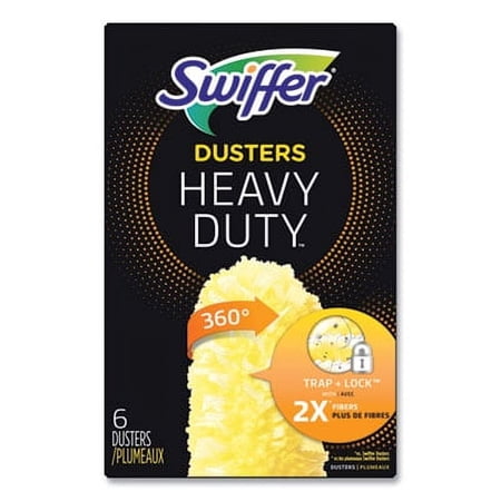 Swiffer PGC21620CT 360 Dusters Refill, Dust Lock Fiber, Yellow, 6/Box, 4 Box/Carton