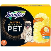 Swiffer Pet Heavy Duty Dusters Refills, Multisurface 360 Dusters with Febreze Odor Defense, 11 Count