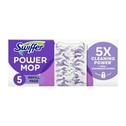 Swiffer Power Mop Cleaning Pads Refill, Floor Cleaner for Mopping Tile, Vinyl, Laminate, Wood, 5ct