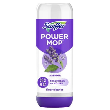 Swiffer Power Mop Refill Solution, Tile, Vinyl, Laminate, Wood, Floor Cleaner, Lavender, 25.3 fl oz