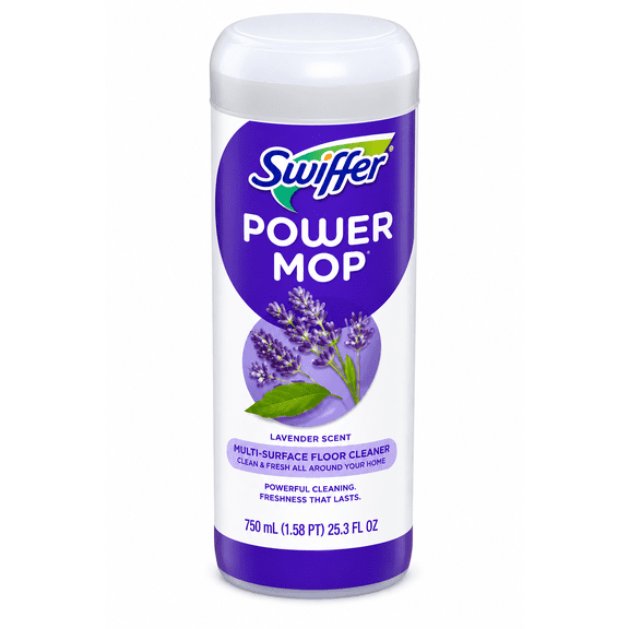 Swiffer Power Mop Multi-Surface Floor Cleaner, Lavender Scent, 750 mL