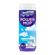 Swiffer Power Mop Refill Solution, Tile, Vinyl, Laminate, Wood, Floor Cleaner, Fresh, 25.3 fl oz