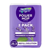 Swiffer Power Mop Refill Solution, Tile, Vinyl, Laminate, Wood, Floor Cleaner, Lavender, 2x 25.3 fl oz