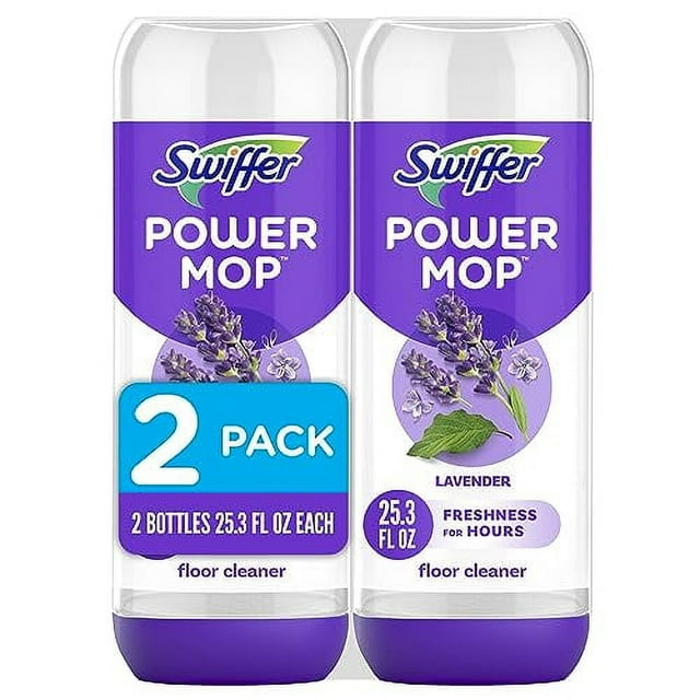 Swiffer PowerMop Floor Cleaning Solution with Lavender Scent, 25.3 fl