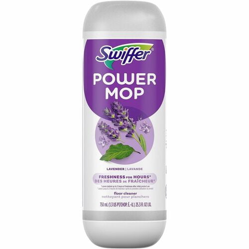 Swiffer PowerMop Floor Solution, Aerosol, 25.30 oz (1.58 lb), Lavender Scent, Quick Drying, Rinse-free, Purple (08421) | 2 Bottles