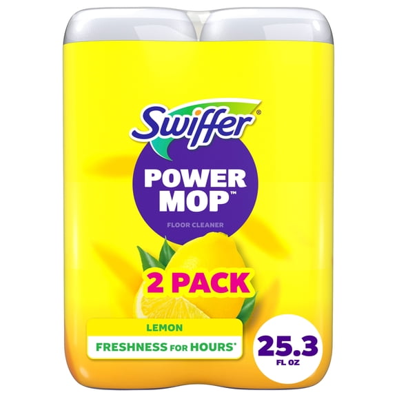 Swiffer PowerMop Solution with Lemon Scent, 2 Count