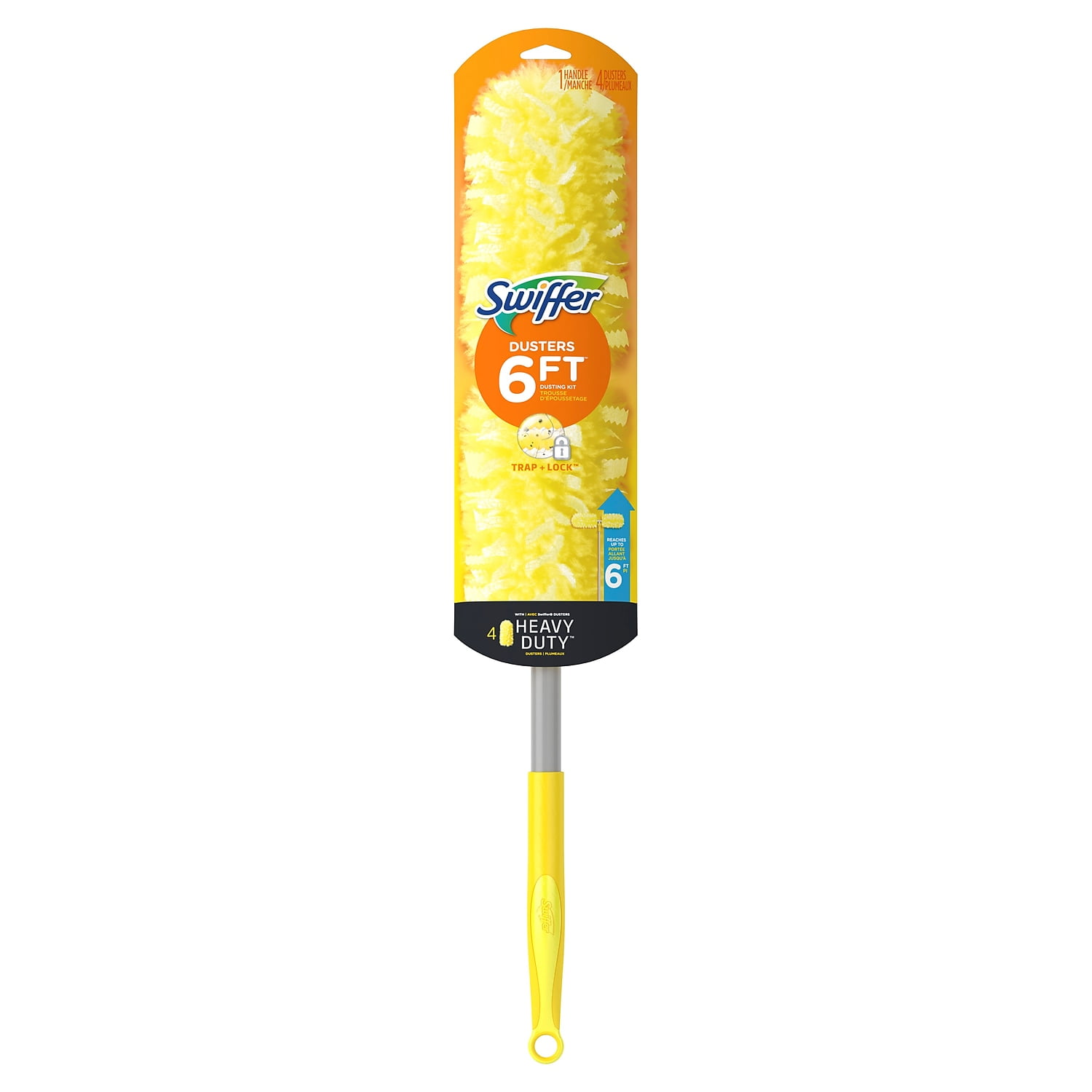 Swiffer Super Extender Heavy Duty Telescoping Duster Kit Yellow 4/Pack (77326)