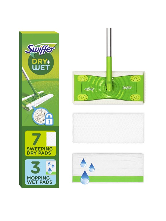 Sweep + Mop, Broom & Mop Alternative, Dry & Wet Floor Cleaner, Fresh Scent, Cleaning Set