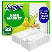Swiffer Hair Magnet, Dry Refills, Gain Scent, 32 Count