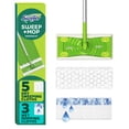 thumbnail image 1 of Swiffer Sweep & Mop Dry + Wet Floor Mopping and Sweeping Kit, 1 Device, 5 Dry Cloths, 3 Wet Cloths (2 Pack), 1 of 5