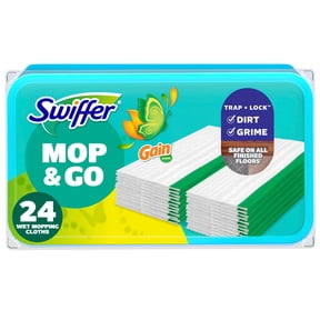 Swiffer Mop & Go Wet Refills, Gain, 24 Count
