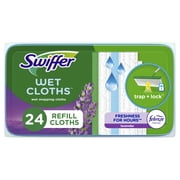 Swiffer Mop & Go Wet Refills, Lavender, 24 Count