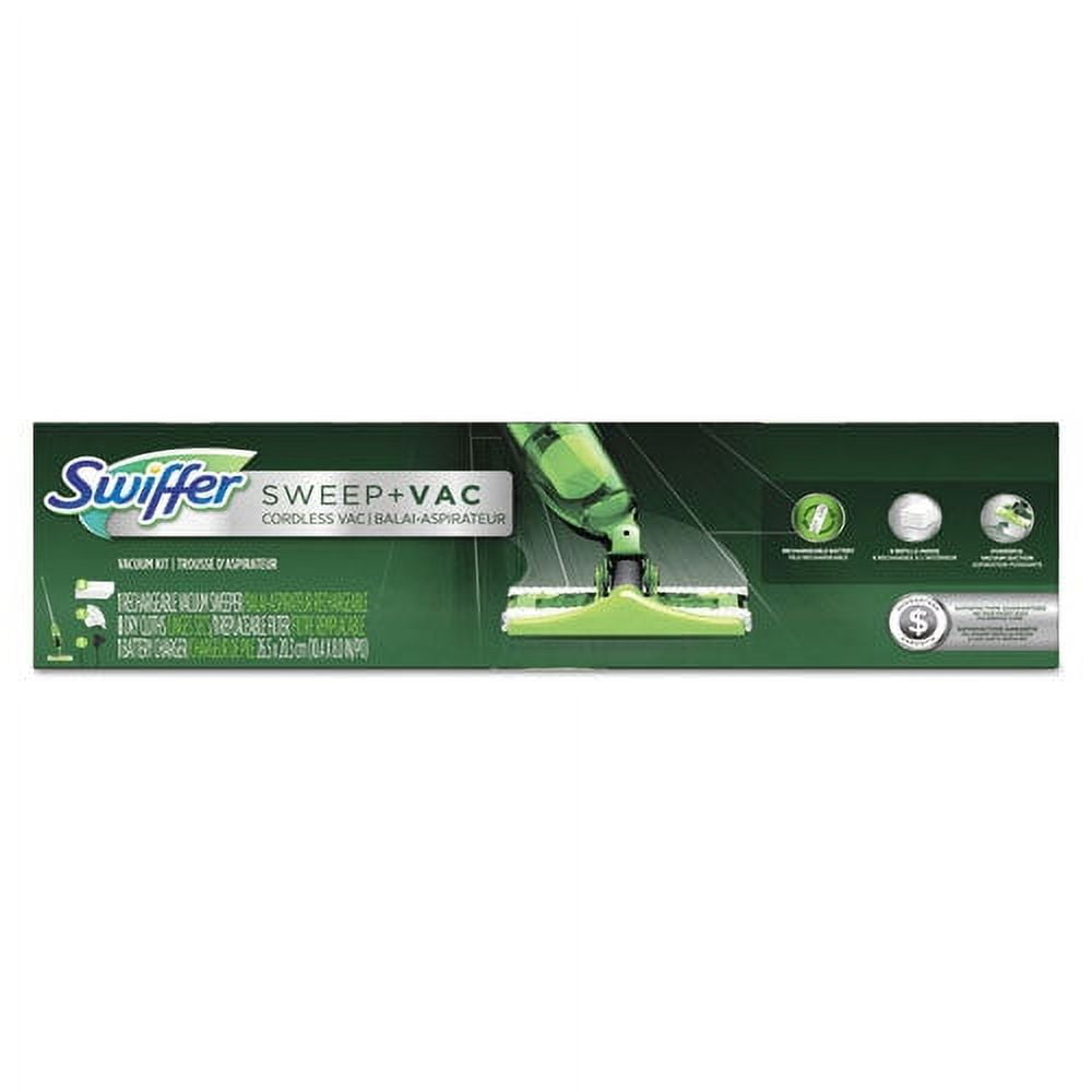 Swiffer Sweep + Vac Starter Kit With 8 Dry Cloths, 2 KitsCarton