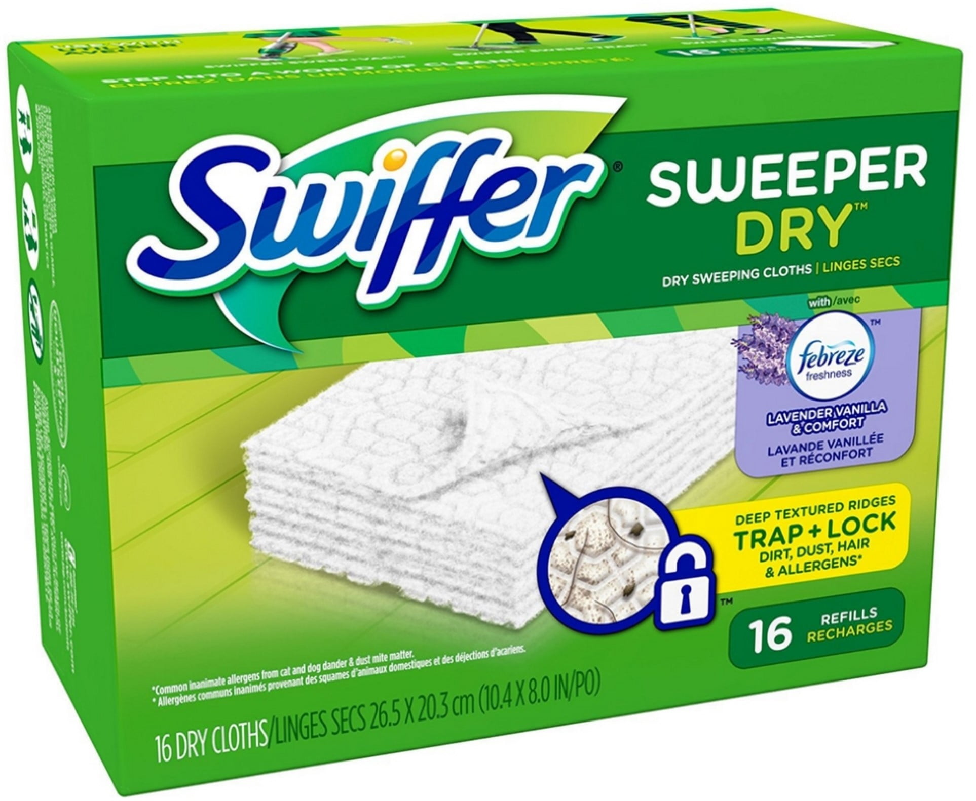 Swiffer Sweeper Dry Cloth Refill 16 ea (Pack of 2)