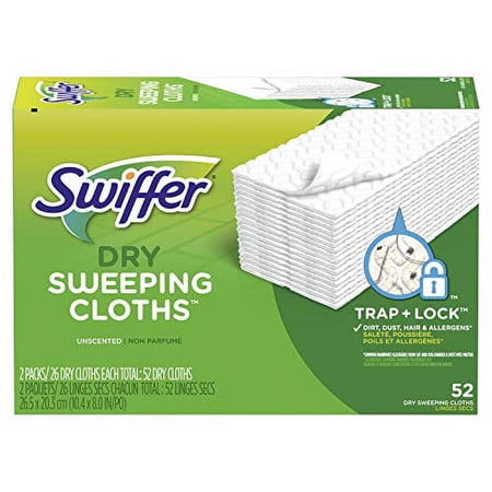 Swiffer Sweeper Dry Pad Refills, Unscented, 52 Count