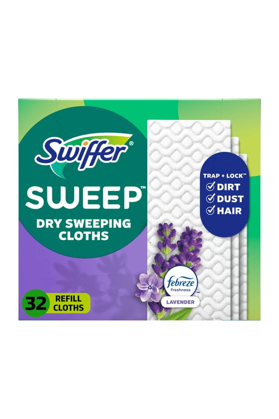 Sweeper Dry Pad Refills, Lavender Scent, 32 Count