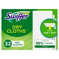 thumbnail image 1 of Swiffer Sweep + Mop, Dry Pads Refill, Floor Cleaner, Cleaning Cloths, Unscented, 32 Count, 1 of 12