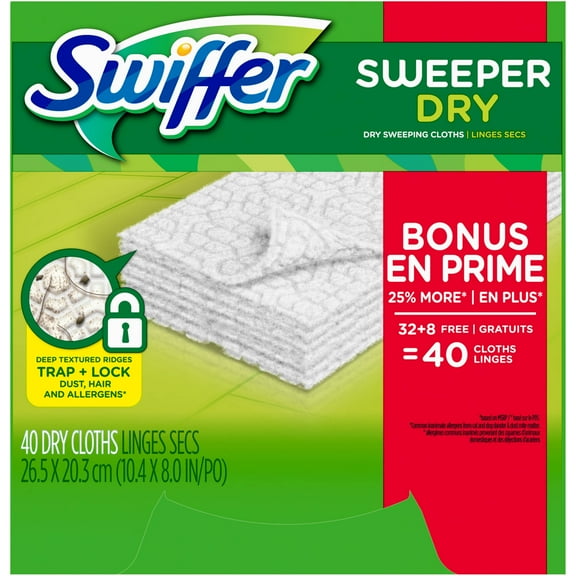 Swiffer Sweeper Dry Sweeping Cloth Refills, 40 count