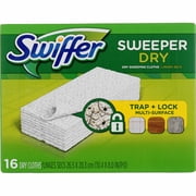 Swiffer Sweeper Dry Sweeping Cloths 16 Ea Pack of 3