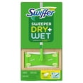 thumbnail image 1 of Swiffer Sweeper Dry + Wet sweeping Kit (1 Sweeper, 14 Dry Cloths, 6 Wet Cloths), 1 of 4
