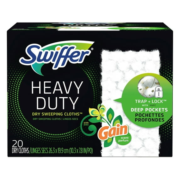 Procter & Gamble PGC94136 Heavy-Duty Dry Refill Cloths, Gain Original Scent, White - 20 Count