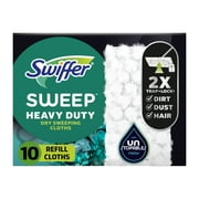 Swiffer Sweep + Mop, Dry Pads Refill, Floor Cleaner, Cleaning Cloths, Heavy Duty, Unstopables, 10 Count