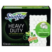 Swiffer Sweeper Heavy Duty Dry Pad Refill, Gain Original Scent, 10 Ct