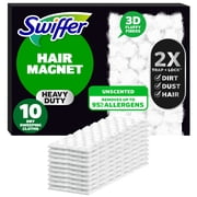 Swiffer Sweeper Heavy Duty Multi-Surface Dry Cloth Refills Floor Sweeping and Cleaning, White, 10 Count