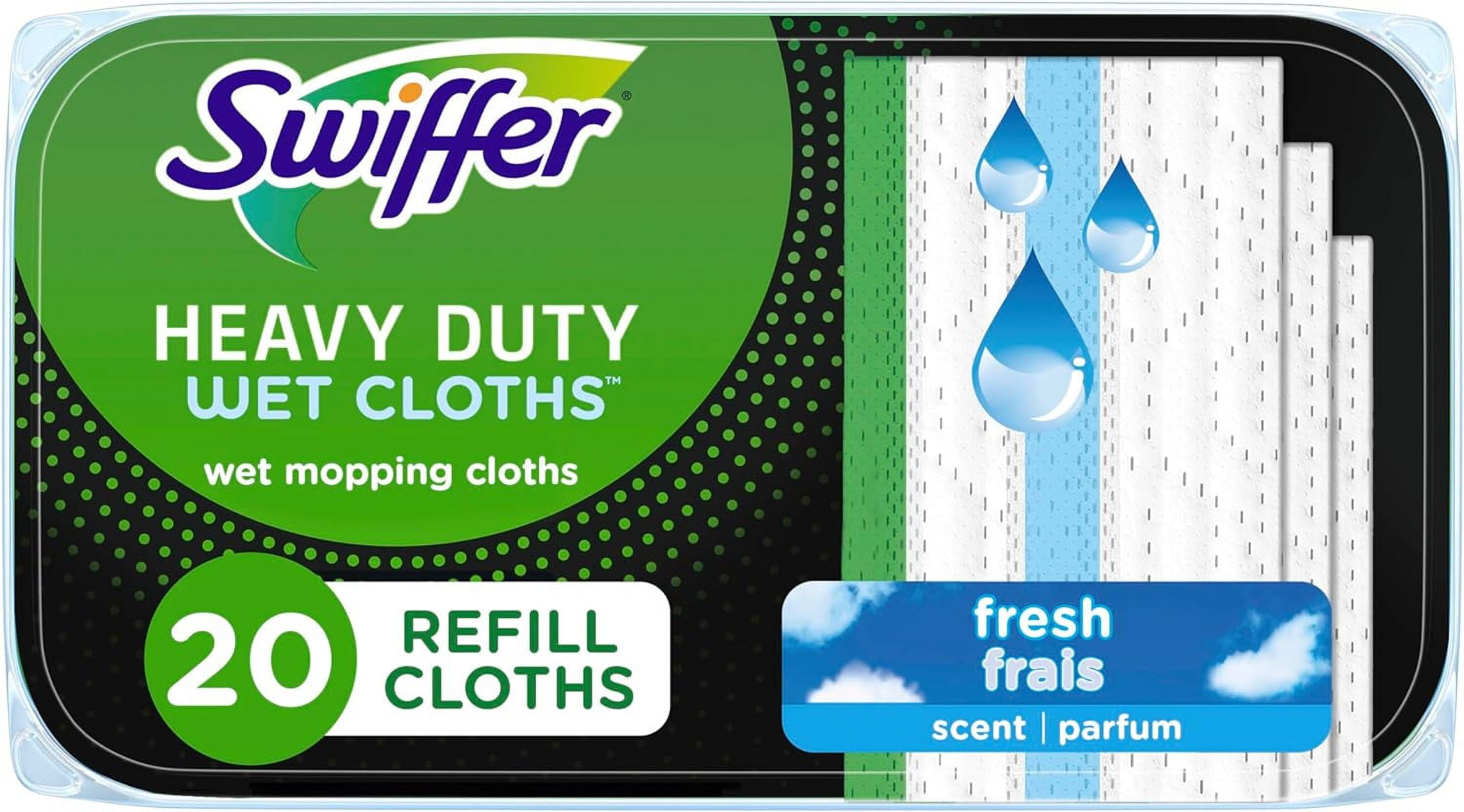 Swiffer Sweeper Heavy Duty Wet Mopping Cloths Multi Surface Refills ...