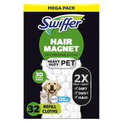 Swiffer Hair Magnet Heavy Duty Pet Refills, Odor Defense, 32 Count