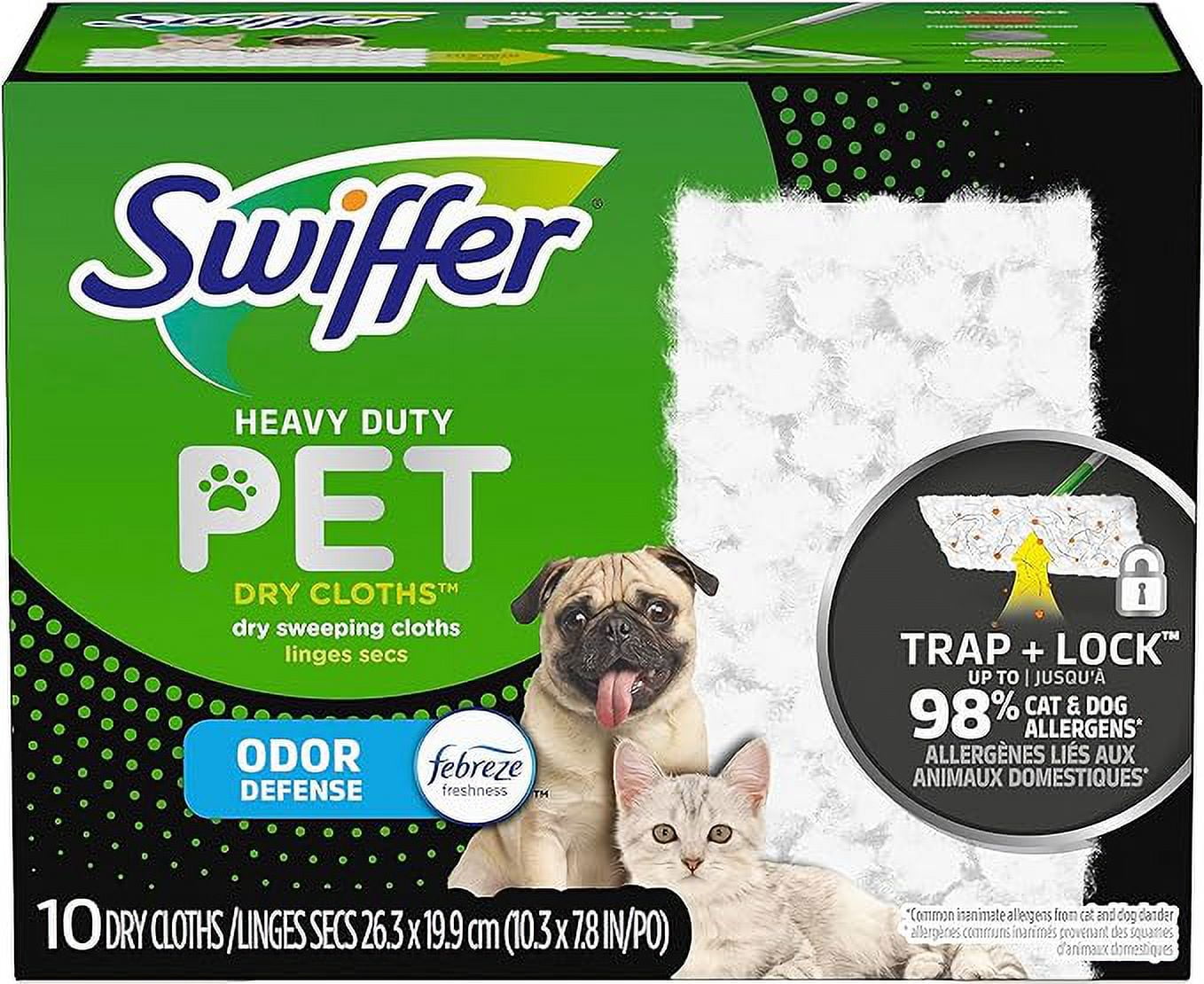 Swiffer Sweeper Pet Heavy Duty Dry MultiSurface Cloth Refills for