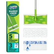 Swiffer Sweeper Kit with Dry & Wet Refills, Unscented, 1 Handle + 6 Heavy Duty Mop & Go & 2 Heavy Duty Hair Magnet Refills